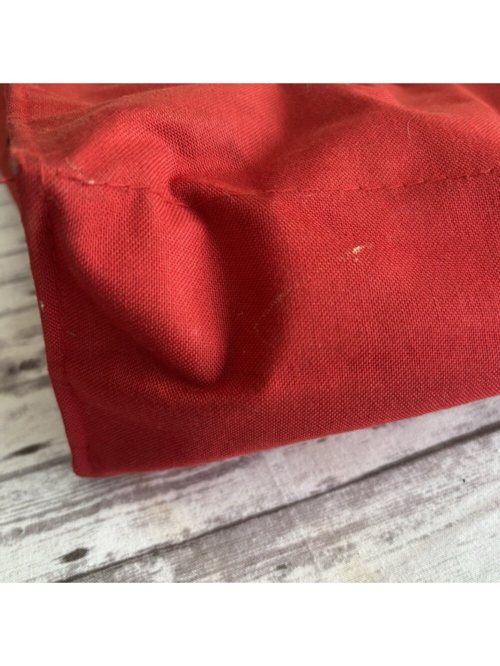 Vintage Red Needlecraft Knitting Needlework Crafts Project Tote Bag MCM - Picture 4 of 13